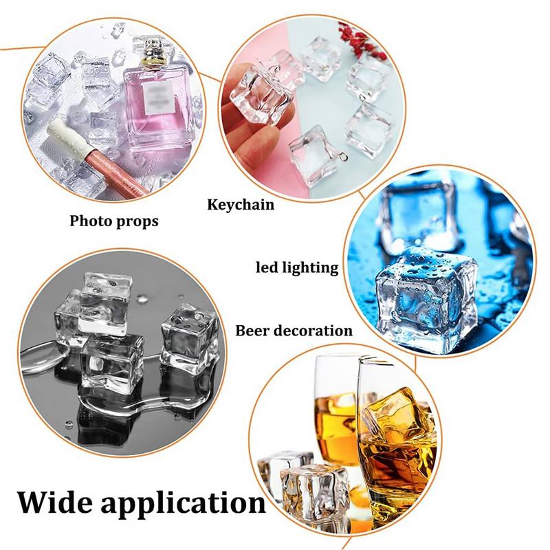 50PCS 3D Acrylic Fake Ice Cube - Ice Mold Sphere reseña y precio