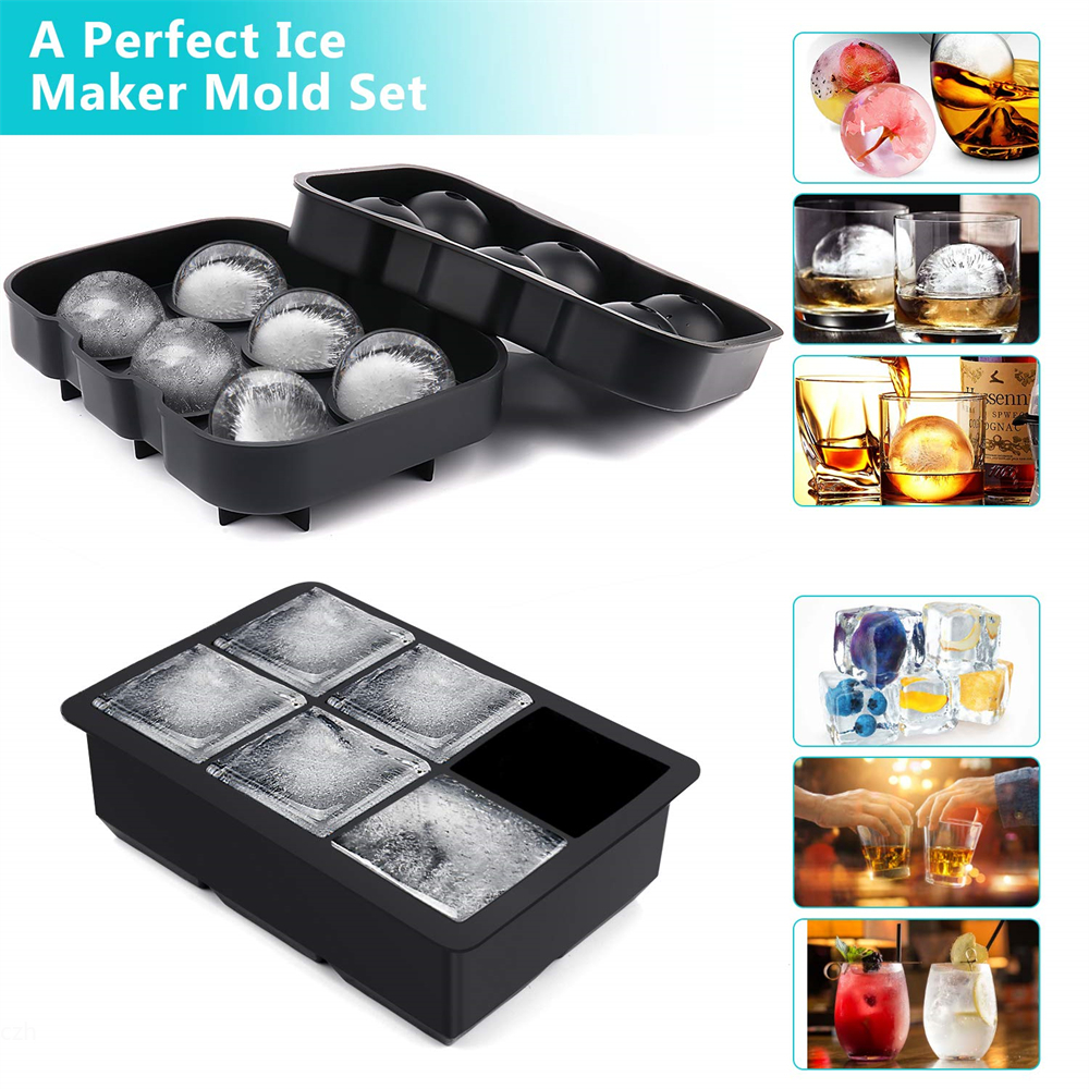 6 Grid Round Square Ice Cube B - Ice Mold Sphere reseña y precio