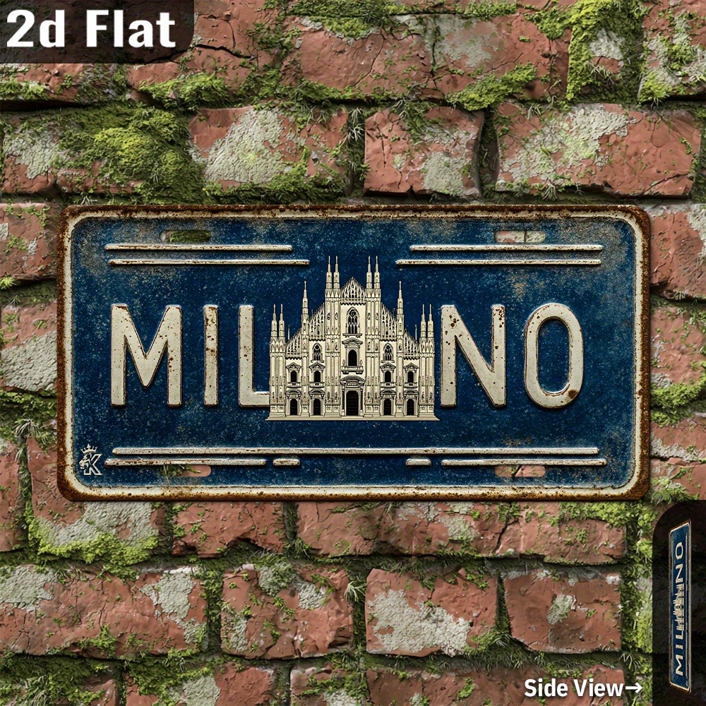 Custom 2D Printed Milan Italy  - Home Bar Signs reseña y precio