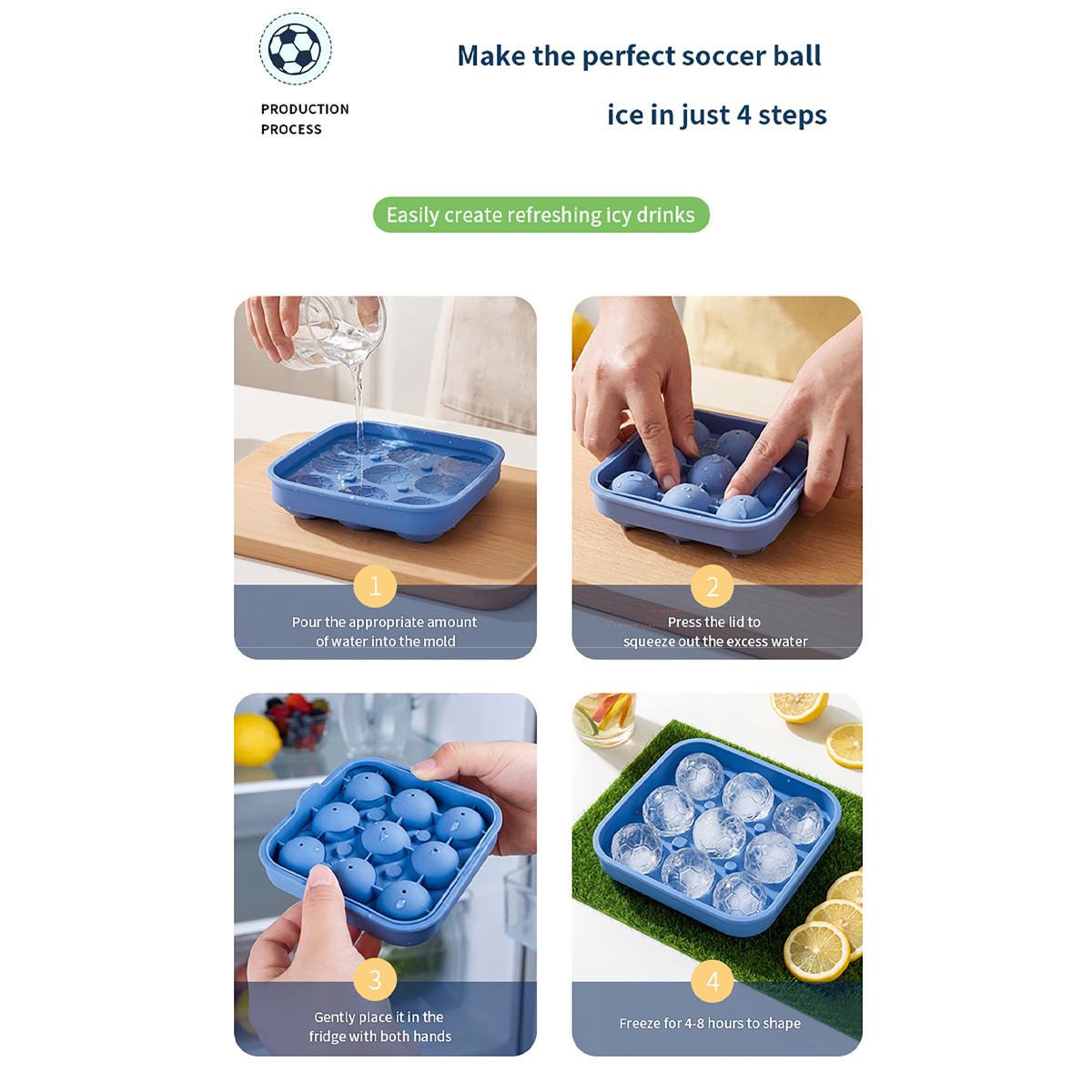 1Pcs Football-Themed Silicone  - Ice Mold Sphere reseña y precio