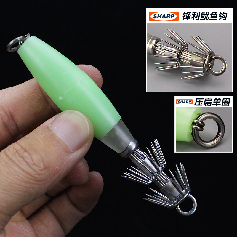 Glow Squid Hook 10cm/14g Doubl - Jigger Double Sided reseña y precio