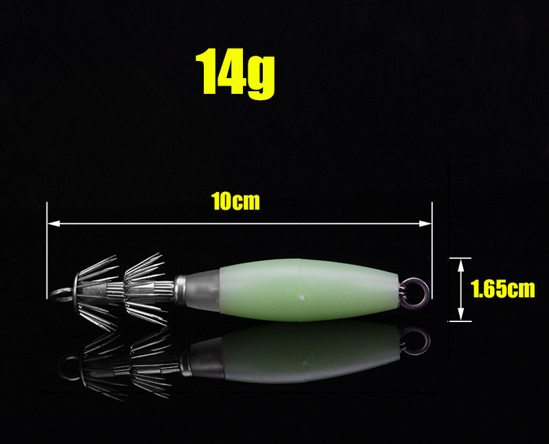 Glow Squid Hook 10cm/14g Doubl - Jigger Double Sided reseña y precio