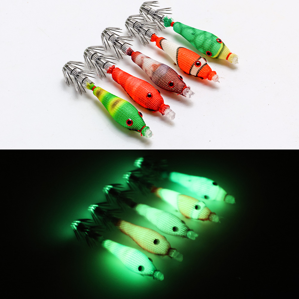 5 Pcs Squid Soft Baits, Lumino - Jigger Double Sided reseña y precio