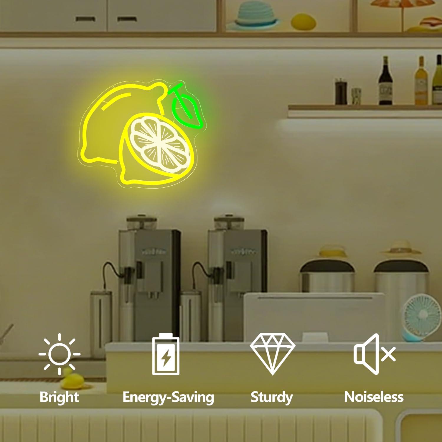 Lemon Neon Sign Dimmable LED L - Home Bar Signs reseña y precio