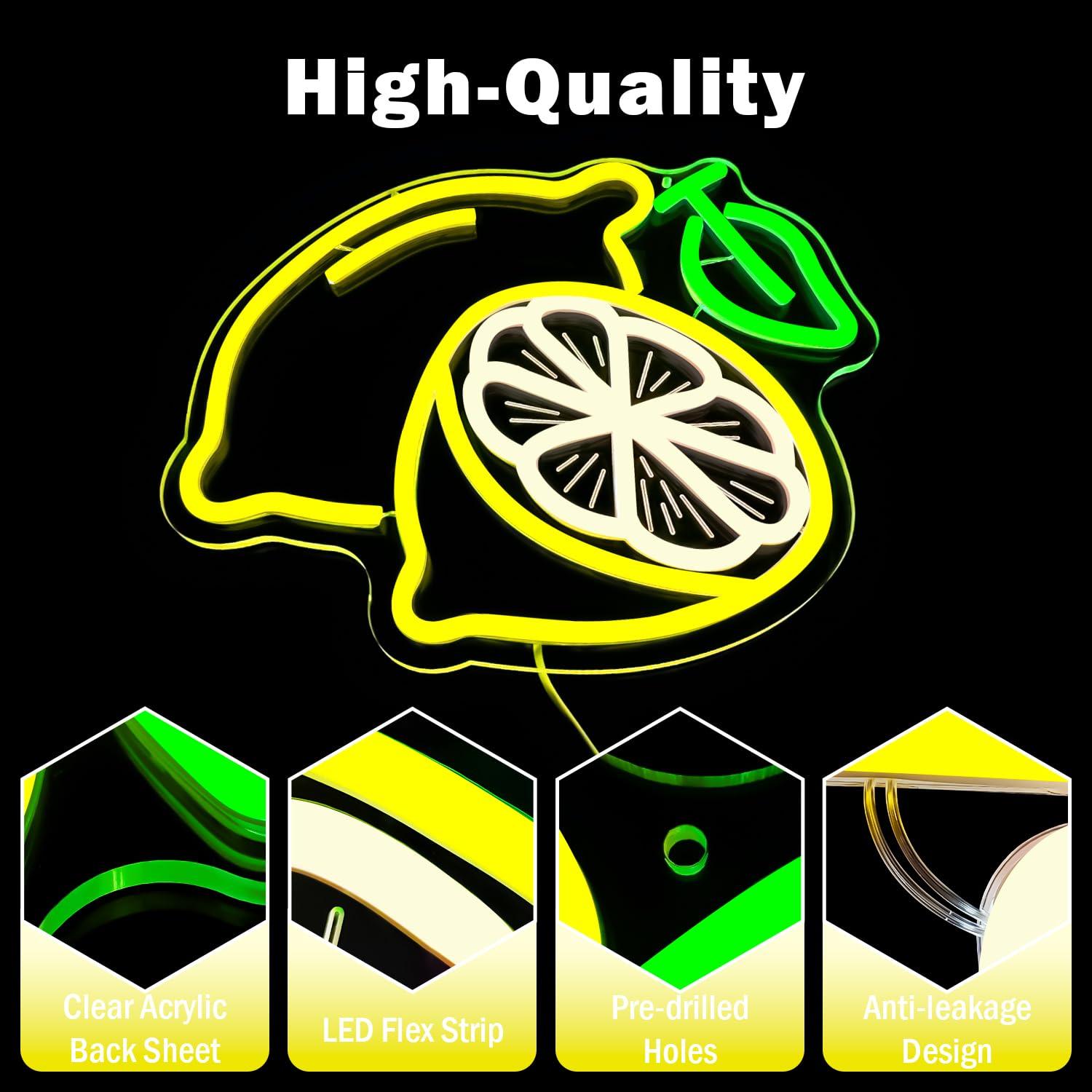 Lemon Neon Sign Dimmable LED L - Home Bar Signs reseña y precio