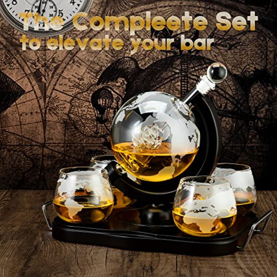 Whiskey Decanter Globe Set Gif - Decanter Globe Set reseña y precio