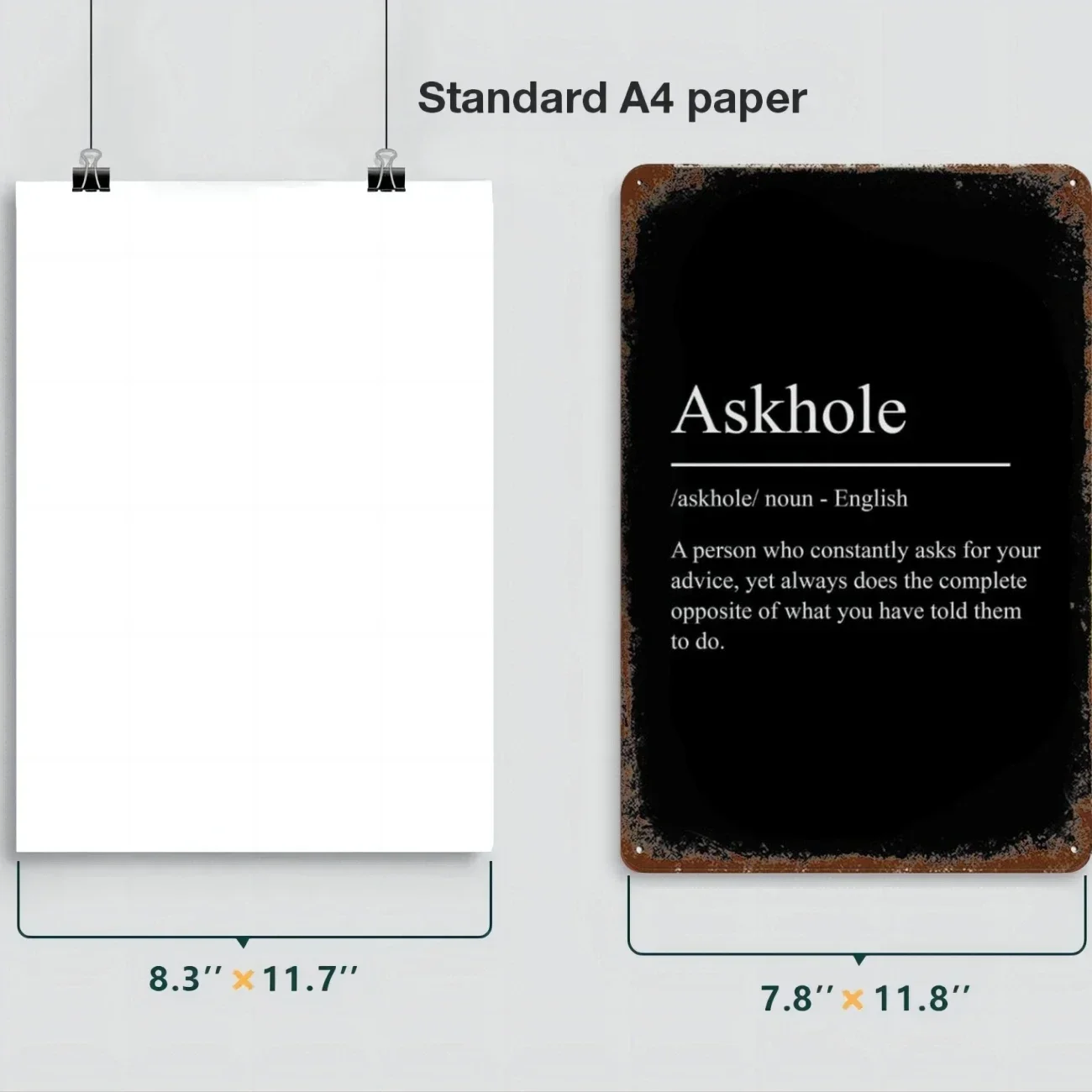 2D Flat Metal Sign Vintage Def - Home Bar Word reseña y precio