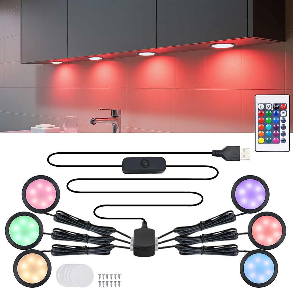 1/2/4/6 Lamp RGB LED Under Cab - Home Bar And Cabinet reseña y precio