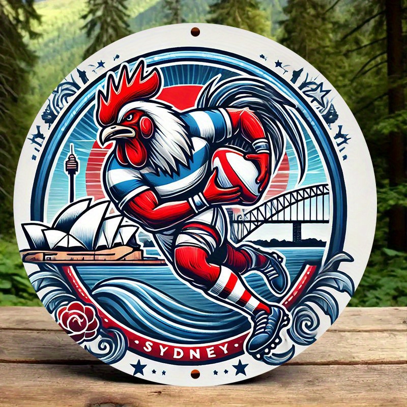 A vibrant Sydney Roosters wall - Home Bar Sydney reseña y precio