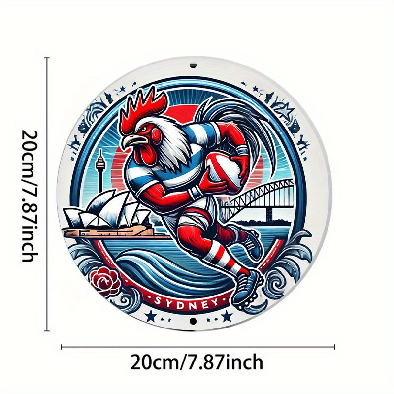 A vibrant Sydney Roosters wall - Home Bar Sydney reseña y precio