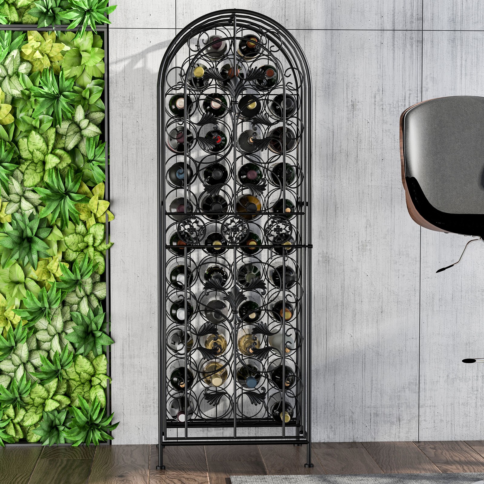 Free Standing Wine Rack 45 Bot - Home Bar And Cabinet reseña y precio