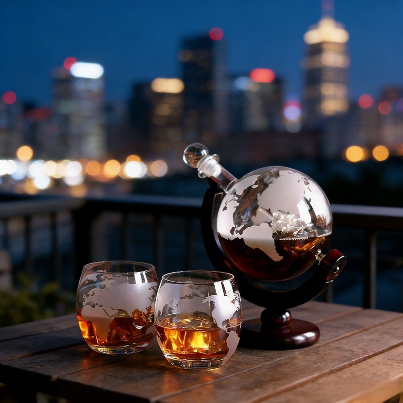 Creative Globe Decanter Set wi - Decanter Globe Set reseña y precio