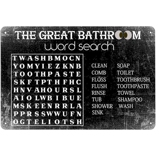 Funny Bathroom Word Search Met - Home Bar Word reseña y precio