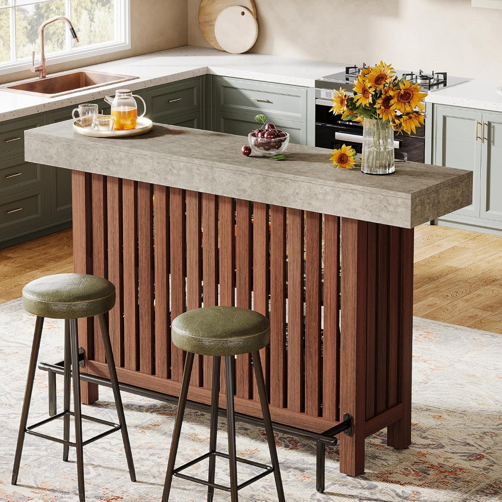 63-Inch Large Home Bar Unit, 2 - Home Bar And Cabinet reseña y precio
