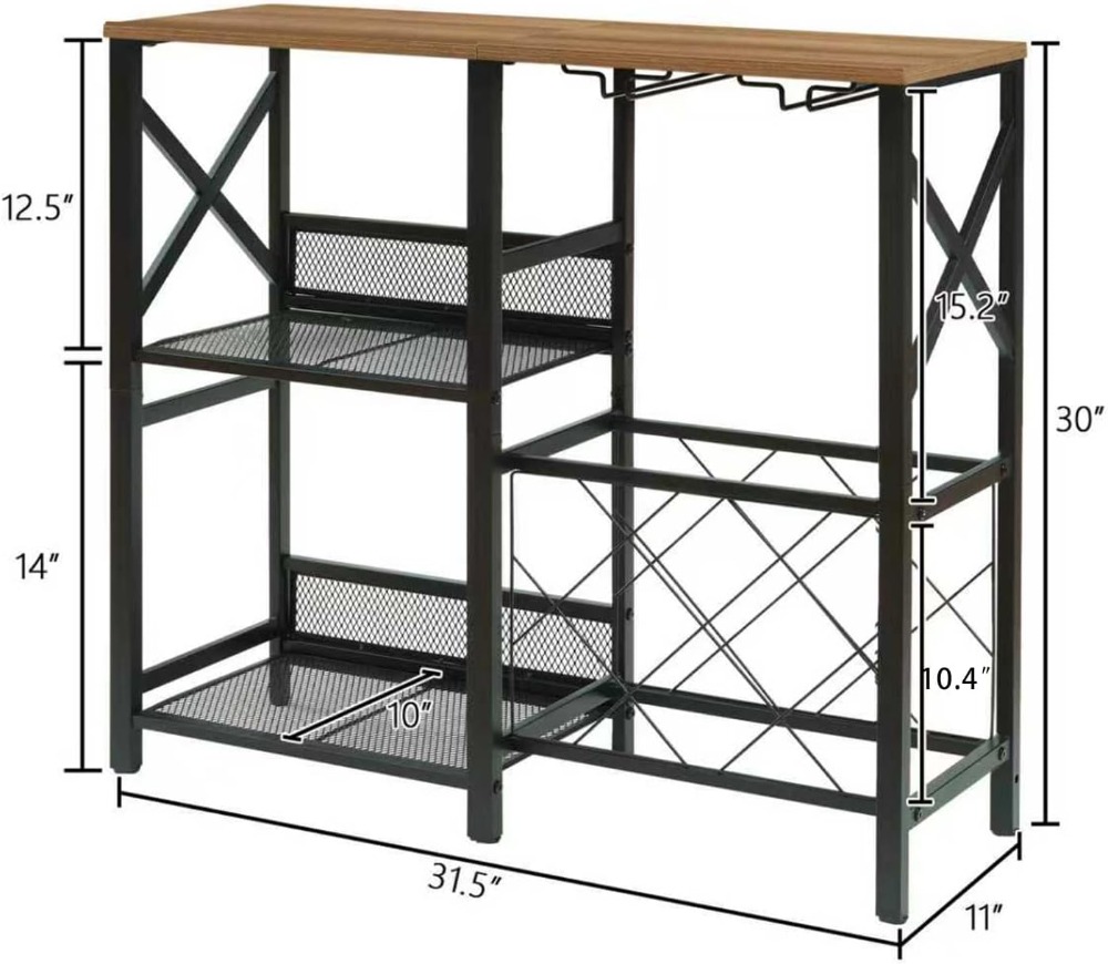 Rustic Freestanding Wine Rack  - Home Bar Shelves reseña y precio