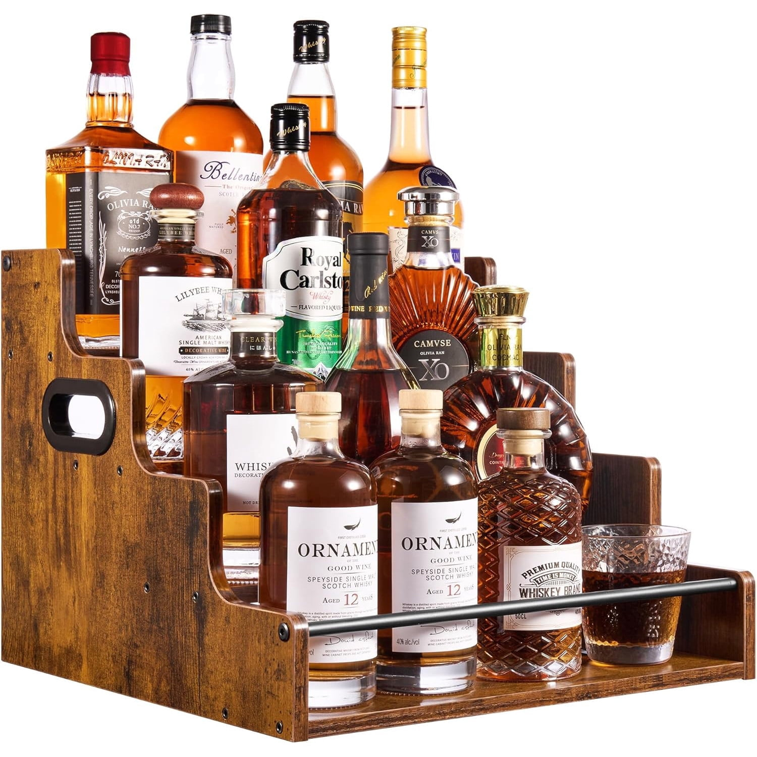 Liquor Bottle Display Shelf, C - Home Bar Stand reseña y precio