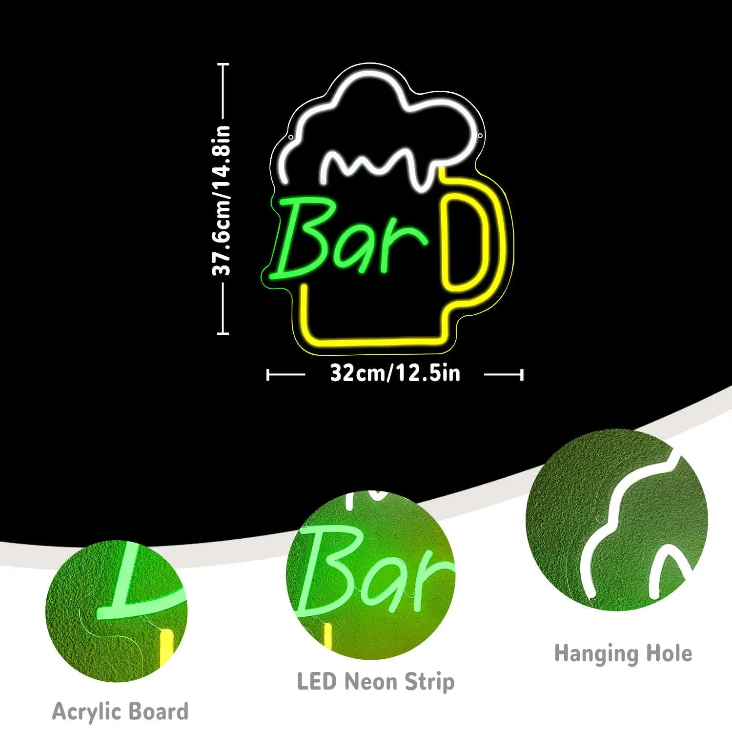 Beer Bar Neon Sign USB Dimmabl - Home Bar Signs reseña y precio