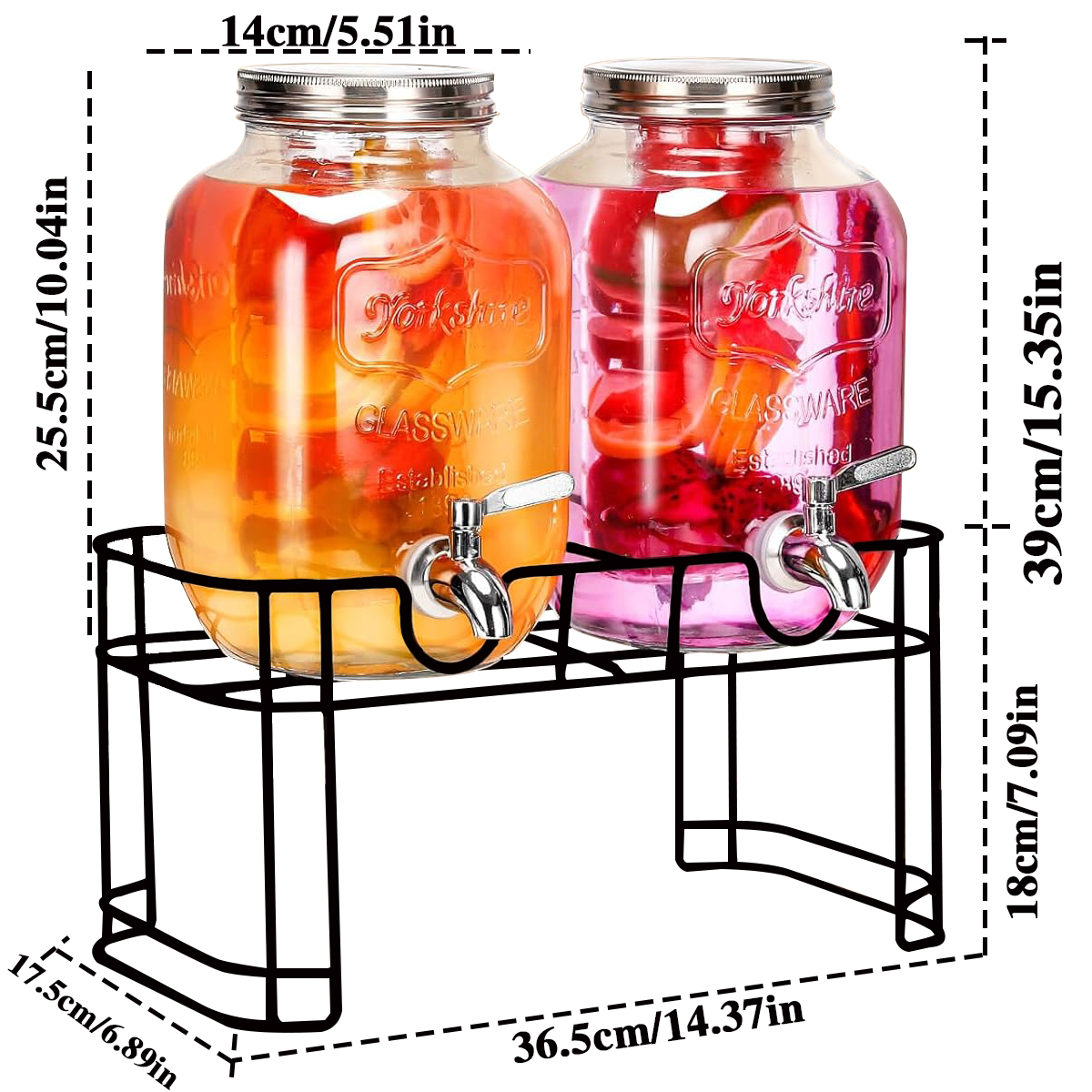 Drink Dispenser 2 Packs 1 Gall - Citrus Juicer Bar reseña y precio