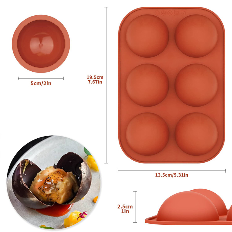 6 Cavities Semicircle Silicone - Ice Mold Sphere reseña y precio