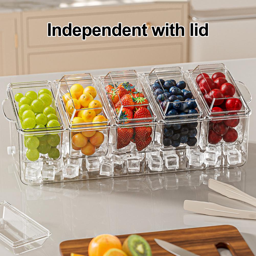 Taco Bar Serving Set for Party - Garnish Tray Set reseña y precio