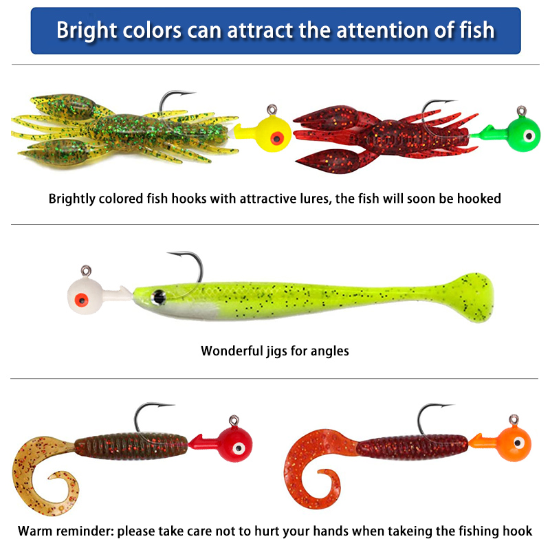 60Pcs/bag Lead Jig Heads Fishi - Jigger Double Sided reseña y precio