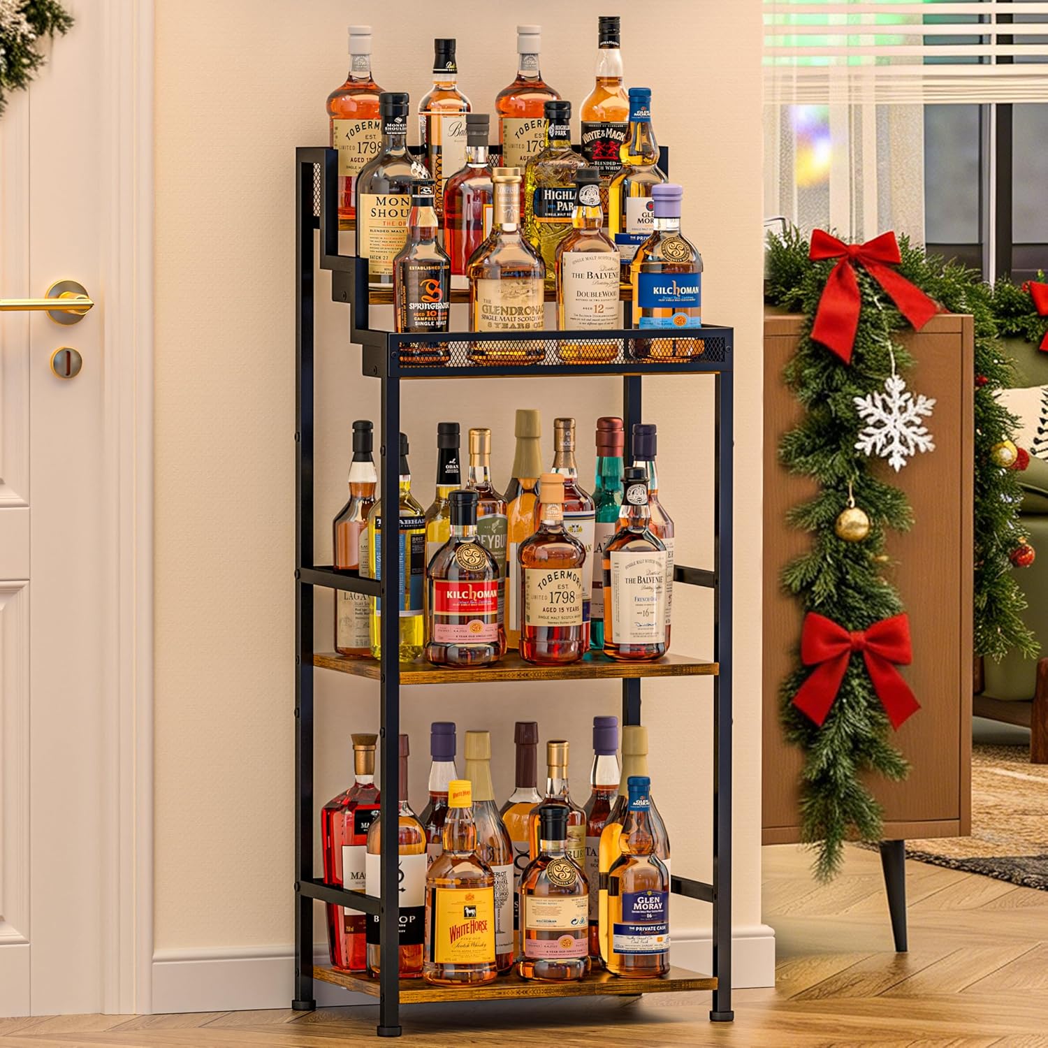 Trapezoidal Liquor Cabinet Bar - Home Bar And Cabinet reseña y precio