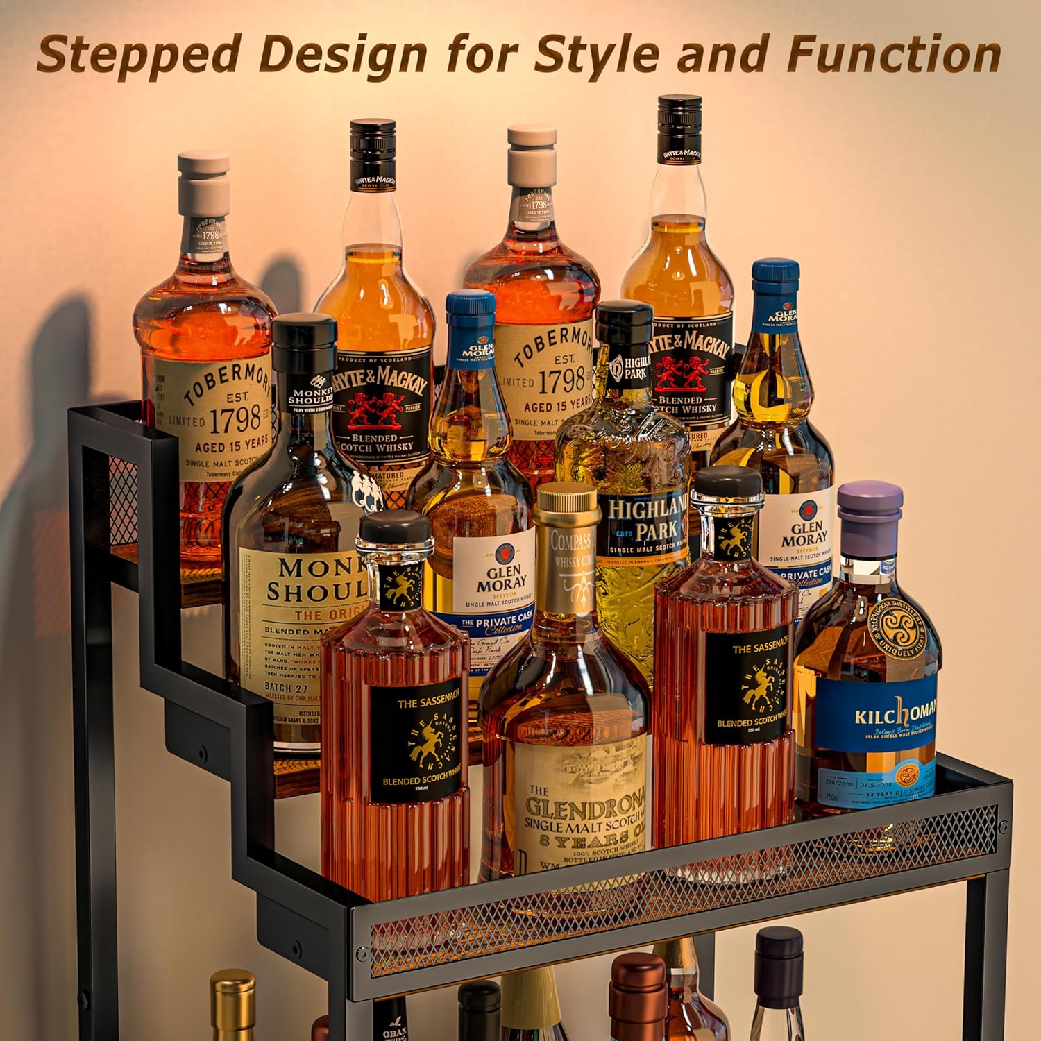Trapezoidal Liquor Cabinet Bar - Home Bar And Cabinet reseña y precio