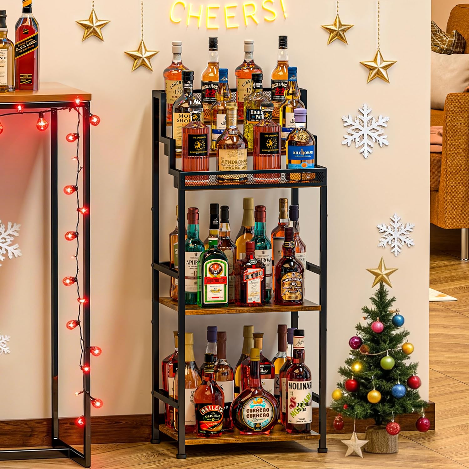 Trapezoidal Liquor Cabinet Bar - Home Bar And Cabinet reseña y precio