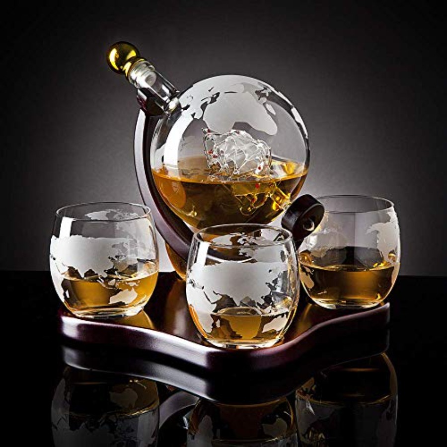 Whiskey Decanter Globe Set wit - Decanter Globe Set reseña y precio