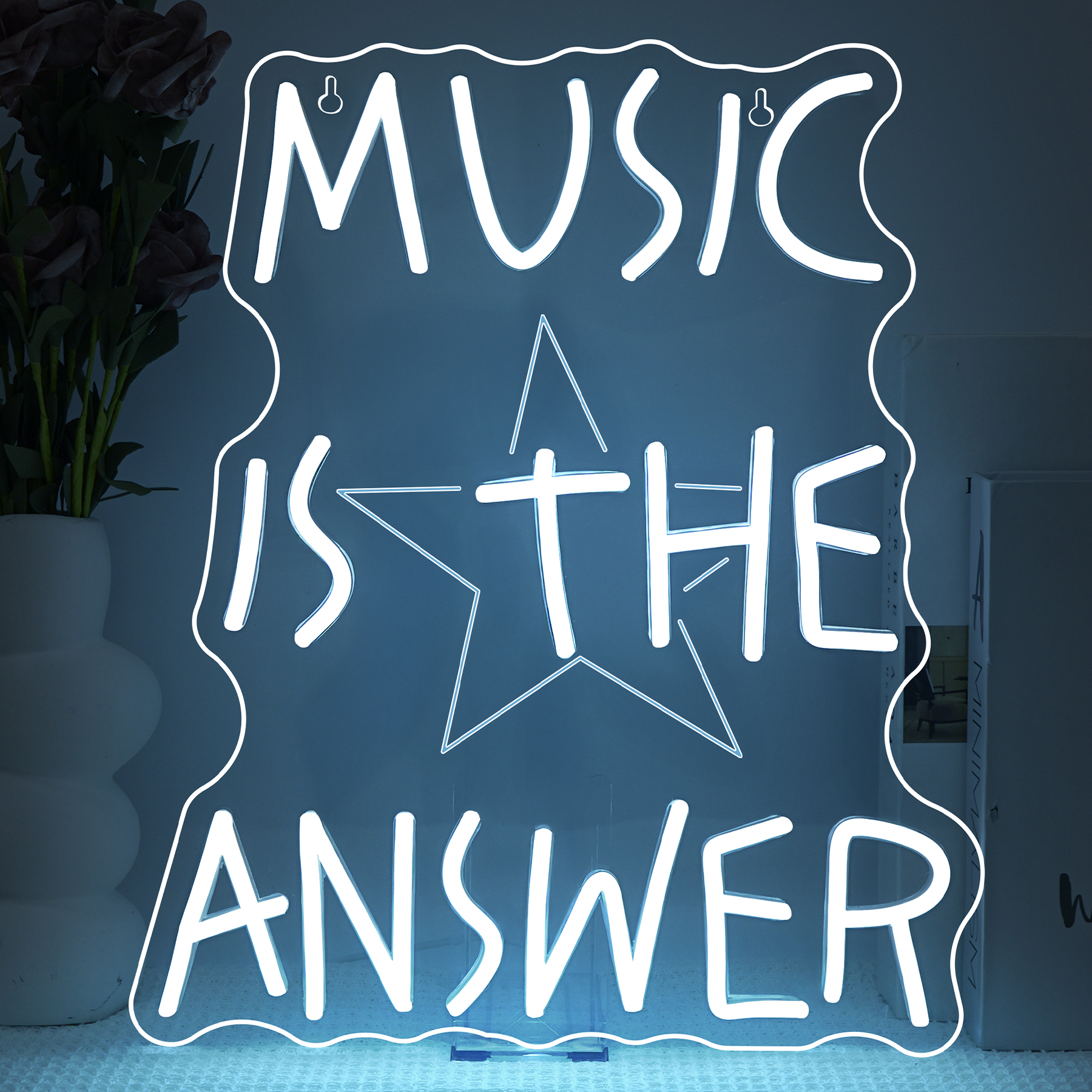 Music Is The Answer Neon Sign  - Home Bar Word reseña y precio