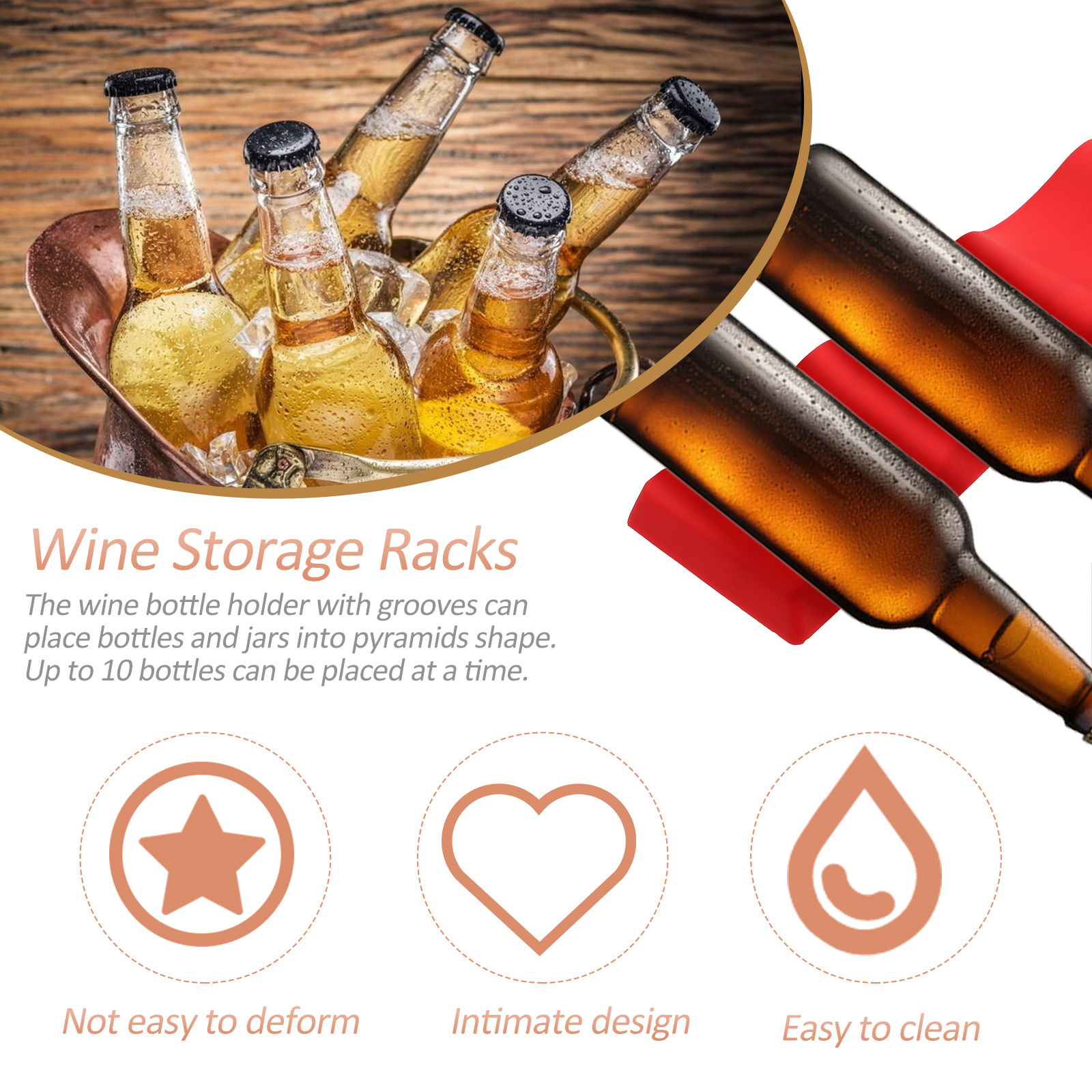 Bottle Stacker Rack Silicone F - Home Bar Stand reseña y precio