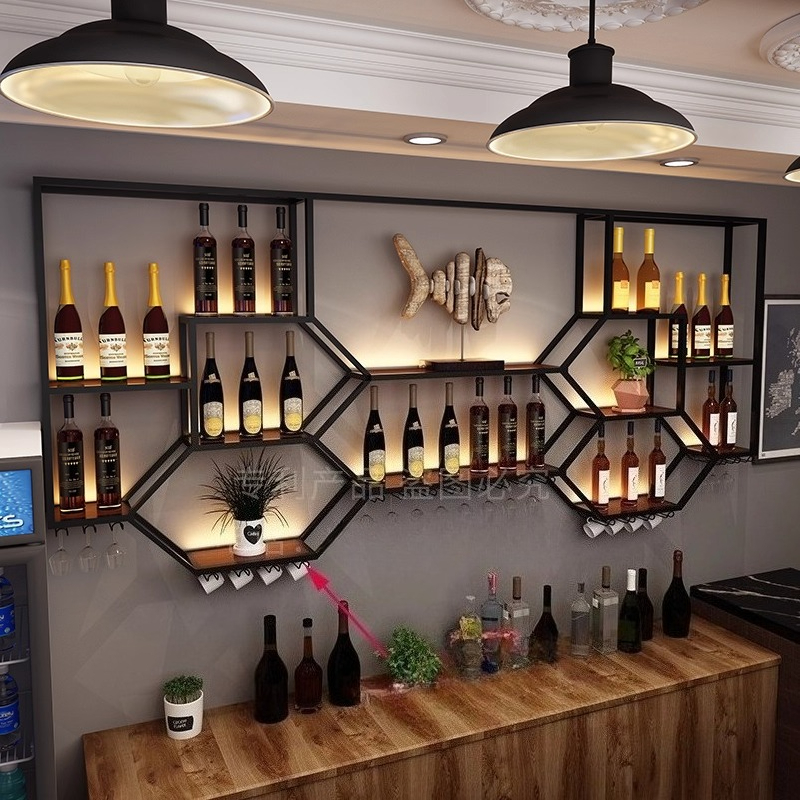 Metal Shelves Wine Cabinet Liv - Home Bar Shelves reseña y precio