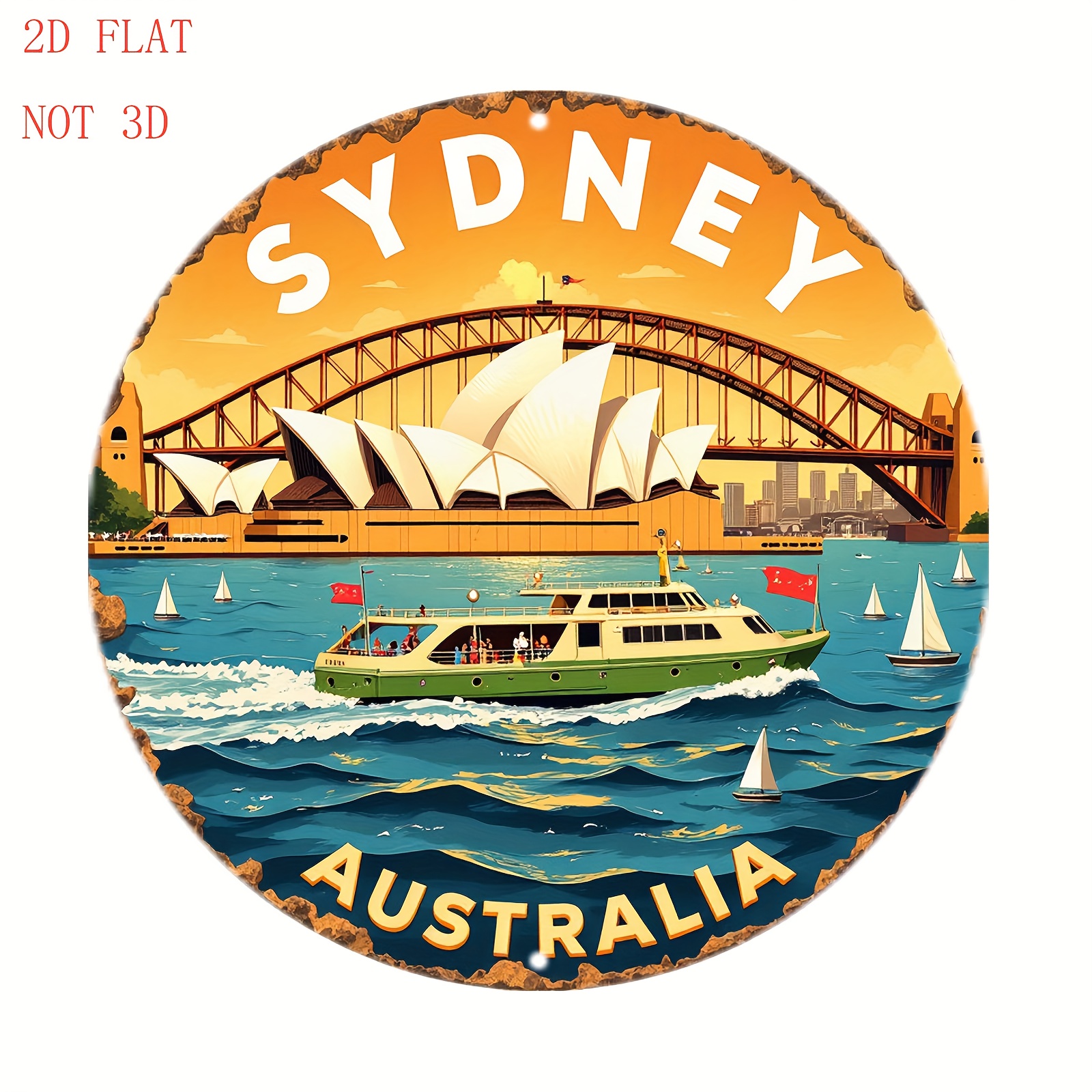 2D Metal Sign Sydney Australia - Home Bar Sydney reseña y precio