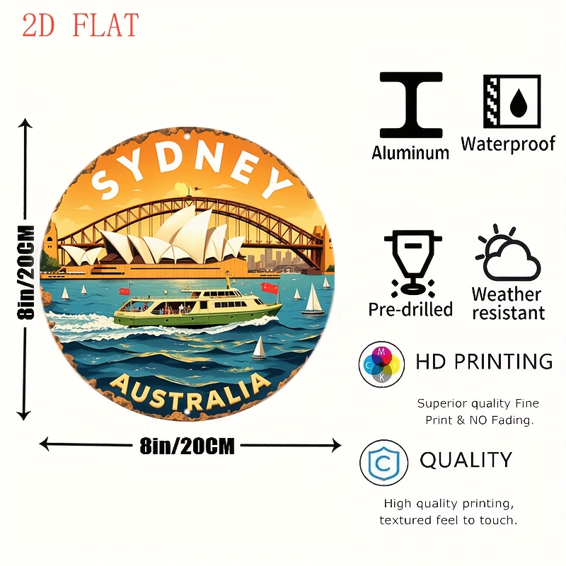 2D Metal Sign Sydney Australia - Home Bar Sydney reseña y precio