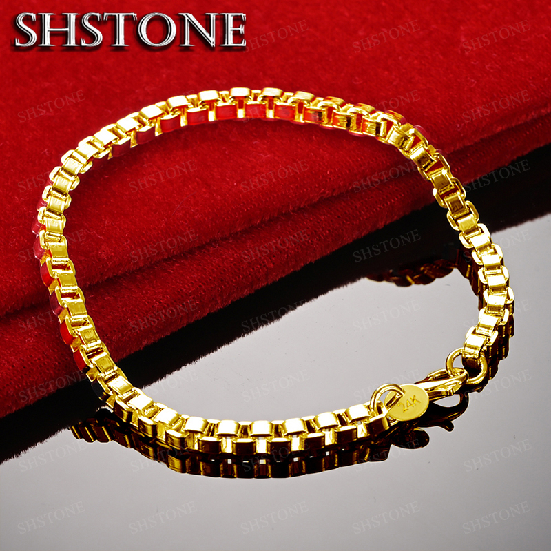Exquisite 18K Gold 4mm Box Cha - Bar Cart Gold reseña y precio