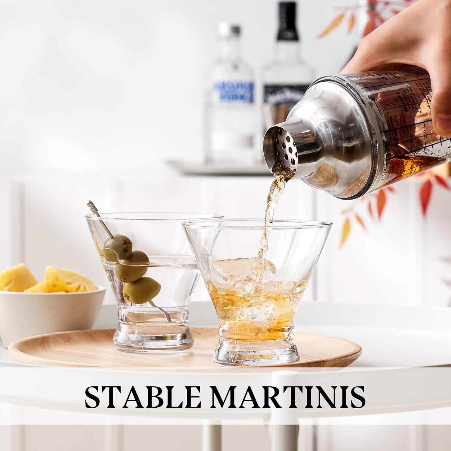 Stemless Martini Glasses Set o - Home Bar Set reseña y precio