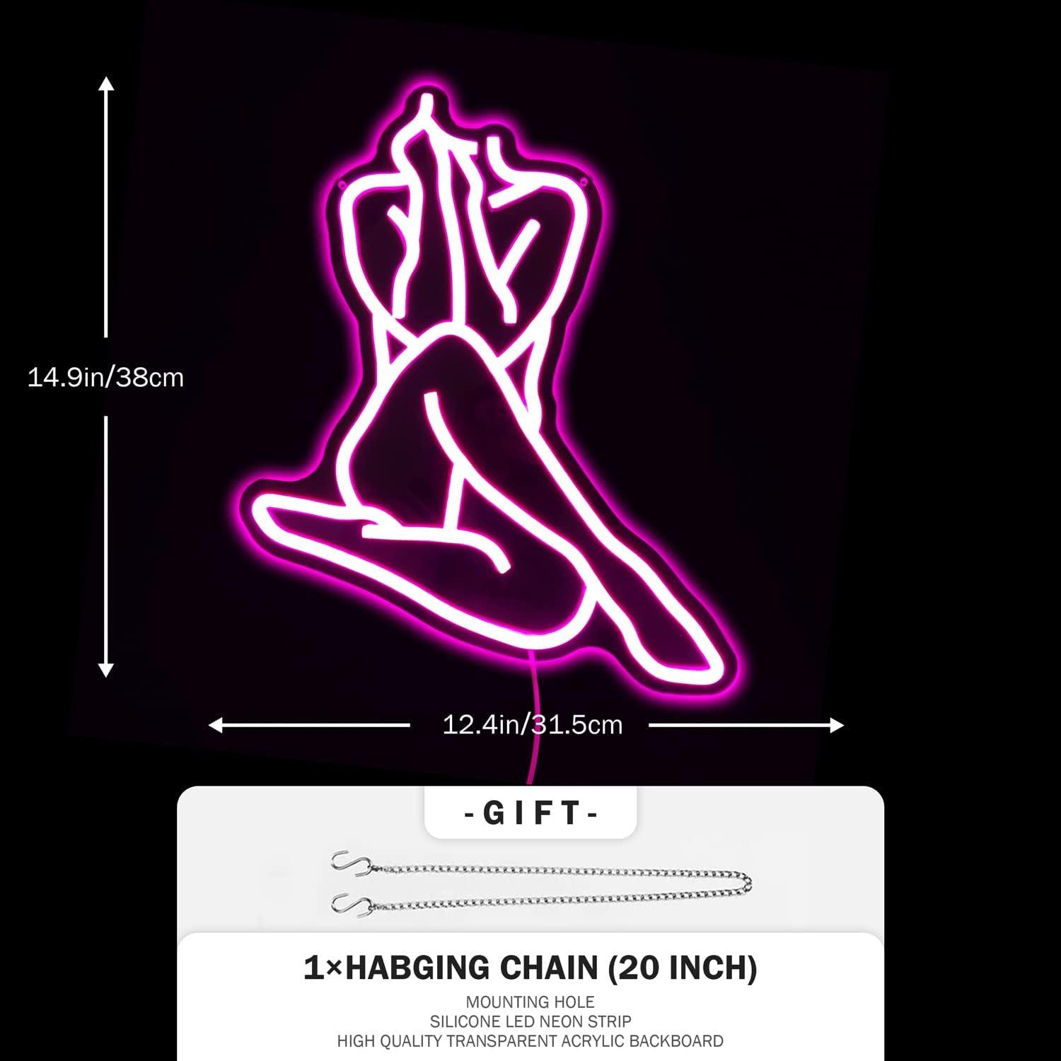 Lady Neon Sign Dimmable LED Li - Home Bar Signs reseña y precio